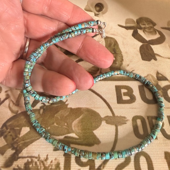 Navajo Corraine Smith Hesihi Turquoise Necklace - Picture 2 of 3